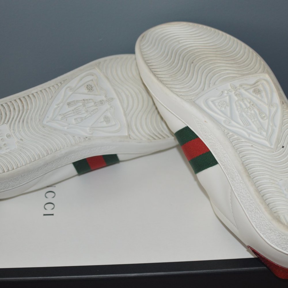 GUCCI Ace Embroidered Bee Sneakers 39 - Picture 3 of 8